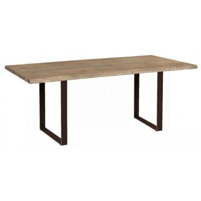 Kaprun 1.5m Grey Wash Solid Oak Dining Table - U Legs